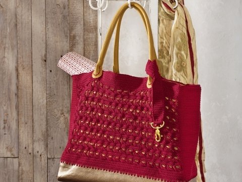 Shopper mit Schlüsselband in BroomstickTechnik häkeln – mit Lehrgang