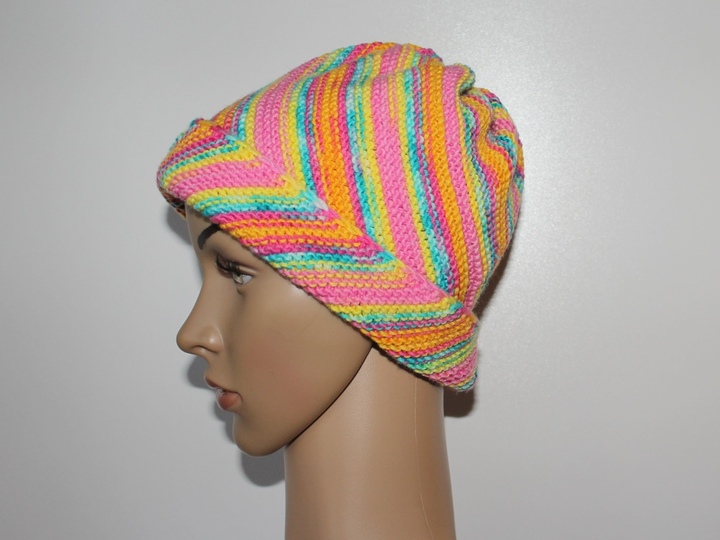Strickanleitung Spiralmütze, Wirbelbeanie für Sie und Ihn, 50 - 60 cm, für Anfänger