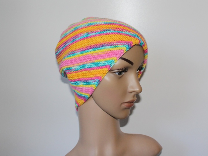 Strickanleitung Spiralmütze, Wirbelbeanie für Sie und Ihn, 50 - 60 cm, für Anfänger