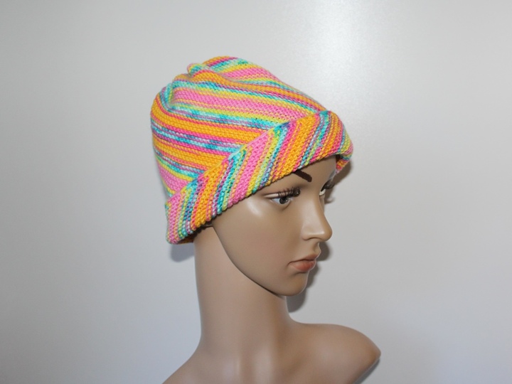 Strickanleitung Spiralmütze, Wirbelbeanie für Sie und Ihn, 50 - 60 cm, für Anfänger