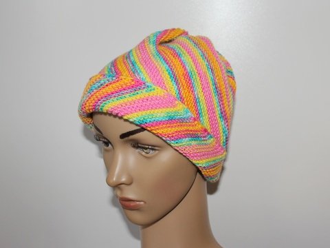 Strickanleitung Spiralmütze, Wirbelbeanie für Sie und Ihn, 50 - 60 cm, für Anfänger