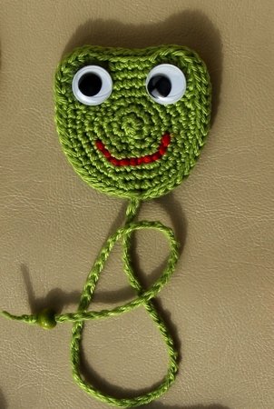Häkelanleitung für Lesezeichen Frosch