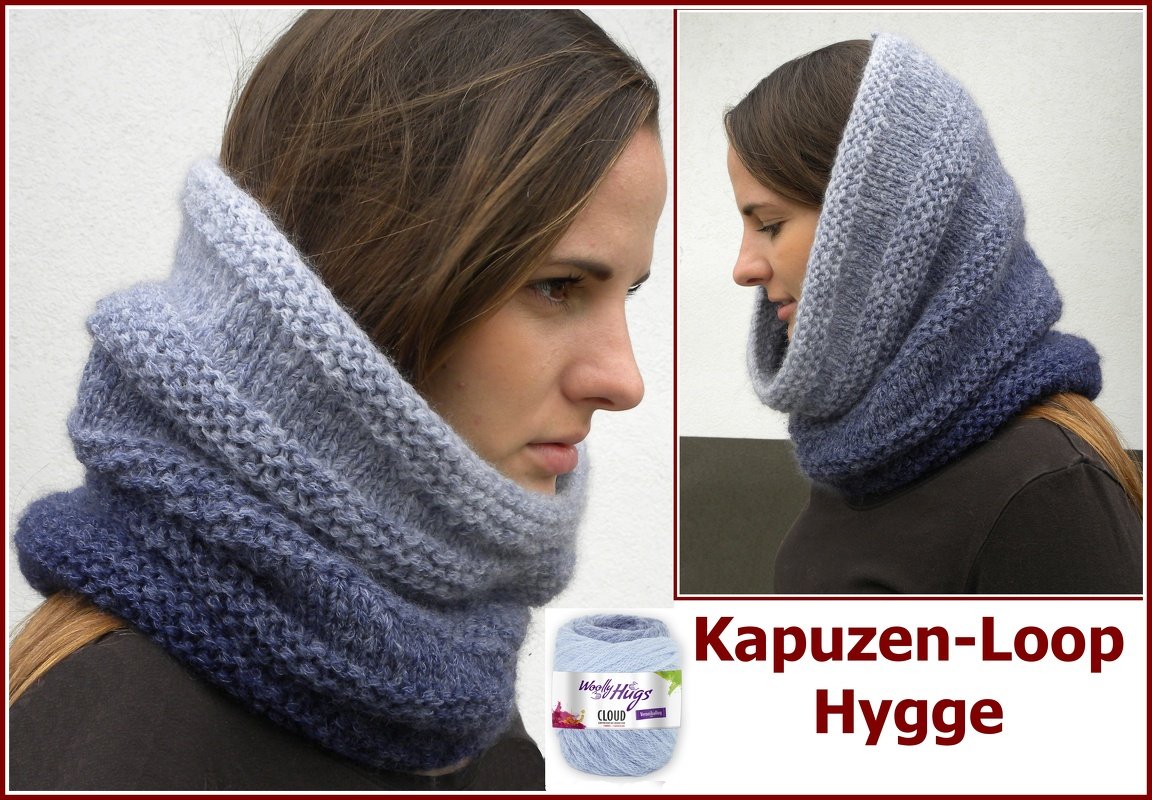 Kapuzenloop Hygge - stricken aus Woolly Hugs CLOUD