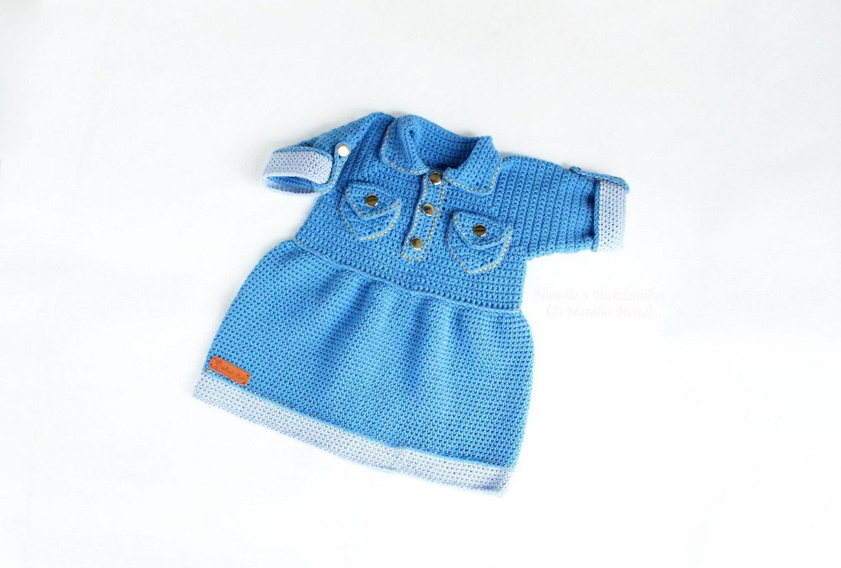 Jeanskleid für Babys und Kleinkinder, Gr. 56-98