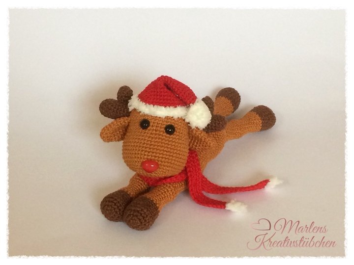 Häkelanleitung Rentier Tapio liegend
