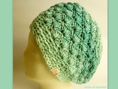 Häkelanleitung Mütze aus einem Bobbel! Für alle Größen!