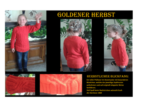 Pullover "GOLDENER HERBST" Gr. 134