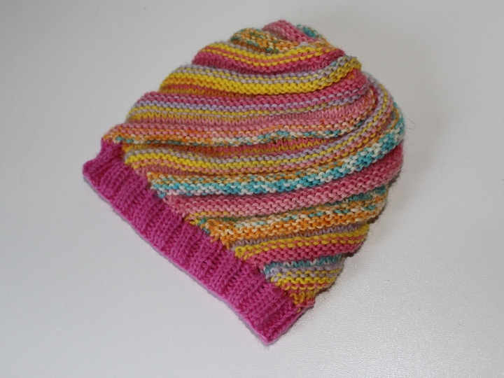 Strickanleitung Baby-Spiralmütze, Wirbelbeanie, 2 Größen, ca. 0-12 Monate