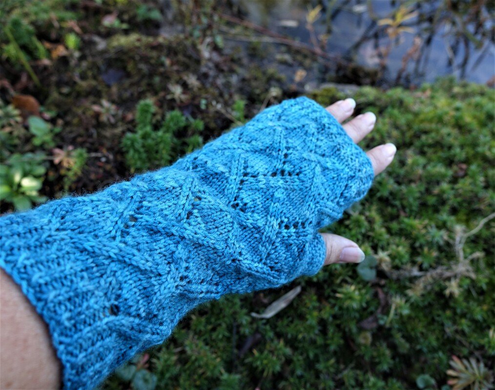 Diamant Armstulpen, gestrickt