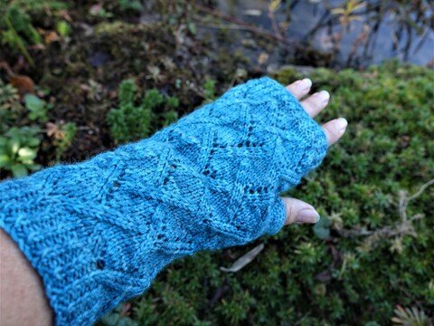 Diamant Armstulpen, gestrickt