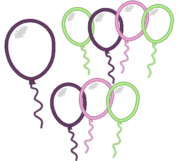 Stickdatei Luftballon