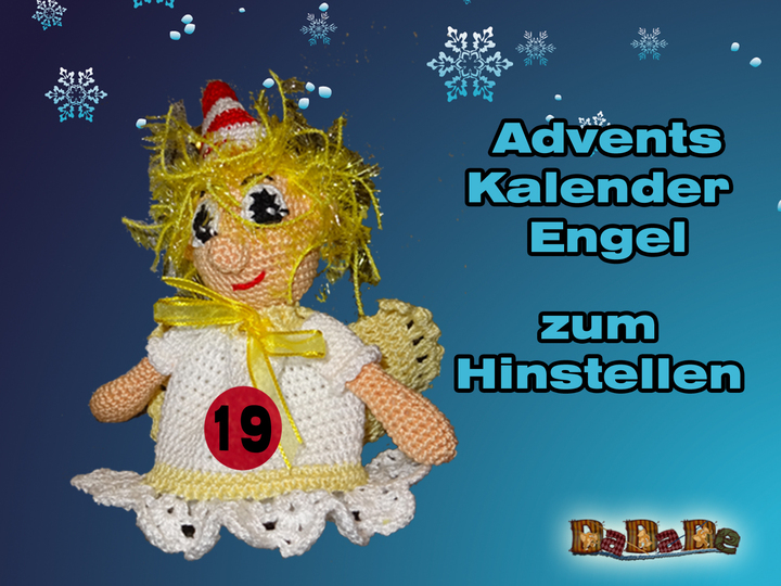 Adventskalender, Struwwelpeter Engel - gehäkelt von Dadade