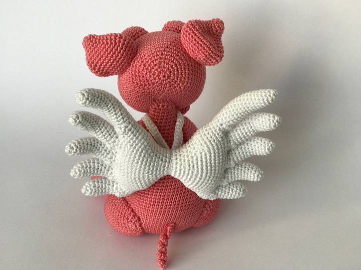 Schweinchen Rosalie das Engelchen und Glücksbringer, Häkelanleitung