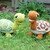 Crochet a turtle – two turtles in green and brown (EN & DE)
