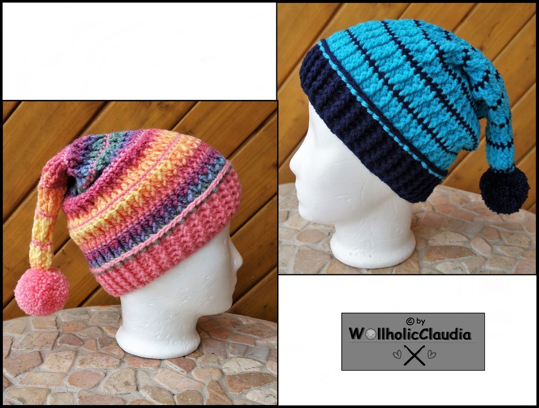 Häkelanleitung Zipfelmütze mit Bommel