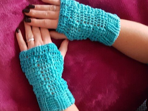 Armstulpen "Alida", Häkelanleitung