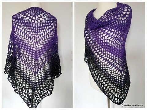 Häkelanleitung Dreieckstuch "Darkside"