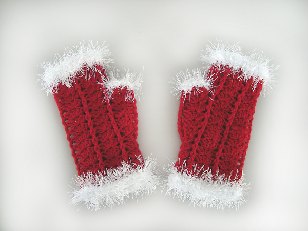Christmas fingerless gloves