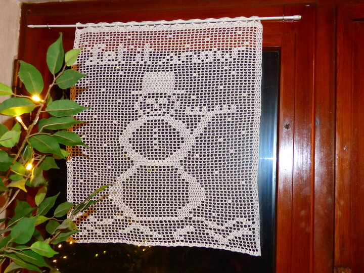 Häkelanleitung Gardine Let it snow einfach