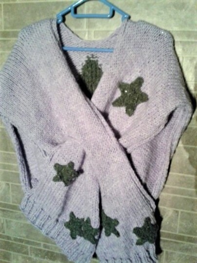 Strickanleitung Tuchschal mit Sterne