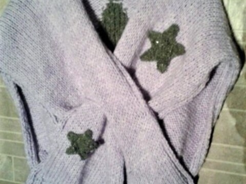 Strickanleitung Tuchschal mit Sterne