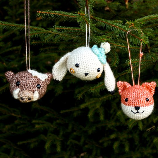 Tierkugel Bella der Schneehase - Häkelanleitung Tierkugel