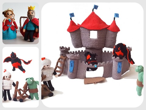 Burg und Zubehör für Jungen, Häkelanleitung