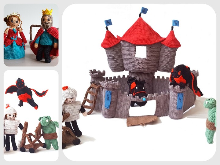 Burg und Zubehör für Jungen, Häkelanleitung