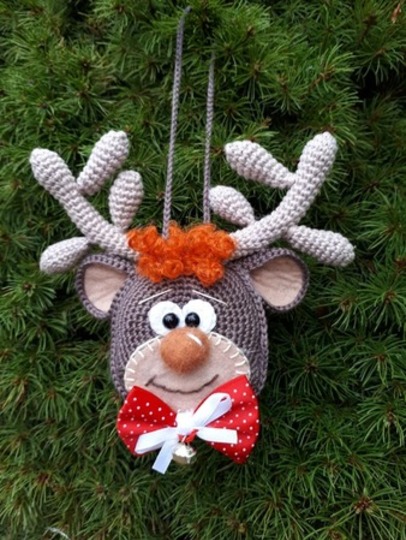 2er Set Anleitung Amigurumi Rentier und Schneemann Baumschmuck