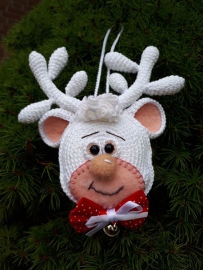 2er Set Anleitung Amigurumi Rentier und Schneemann Baumschmuck