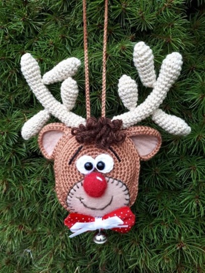 2er Set Anleitung Amigurumi Rentier und Schneemann Baumschmuck