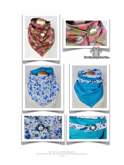 Knopfschal auch zum Wenden Schal Knopf*Schal Wickelschal Sommer Winter