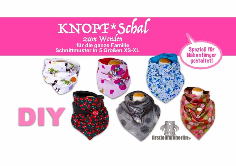 Knopfschal auch zum Wenden Schal Knopf*Schal Wickelschal Sommer Winter