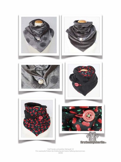 Knopfschal auch zum Wenden Schal Knopf*Schal Wickelschal Sommer Winter