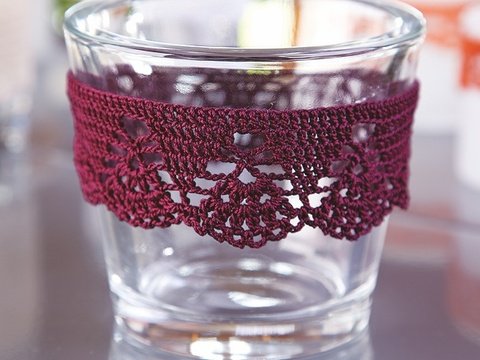 Häkelanleitung Umhäkelung für Teelicht "Manuela No. 10" 754070