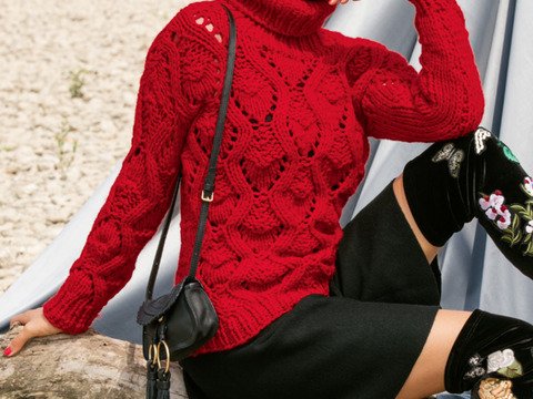 Strickanleitung Rollkragenpulli Jenna