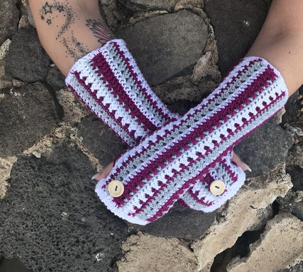 Häkelanleitung Set "Norge" Armstulpen, Mütze, Schlauchschal