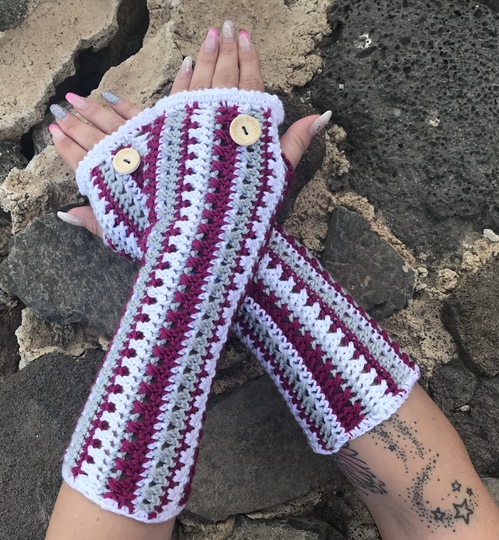 Häkelanleitung Set "Norge" Armstulpen, Mütze, Schlauchschal