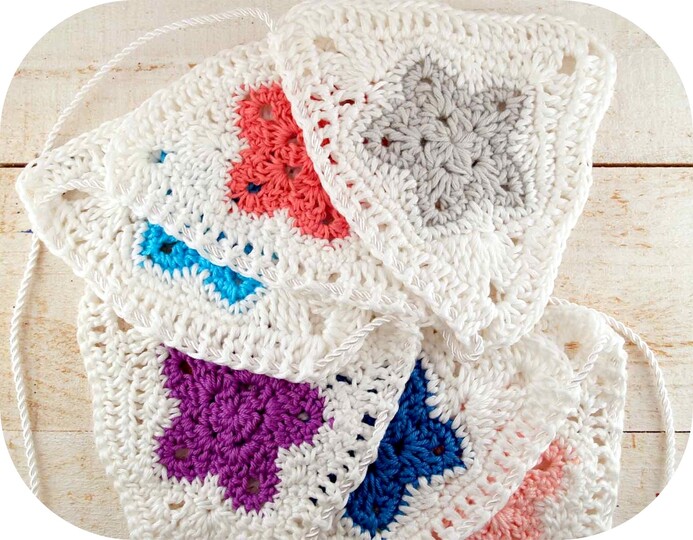 H&auml;kelanleitung Wimpelkette "Sternchen" (Girlande)