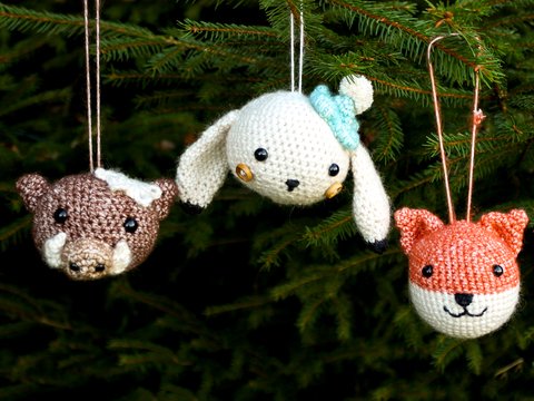 Tierkugel Set klein - Häkelanleitungen Tierkugeln, Anfänger