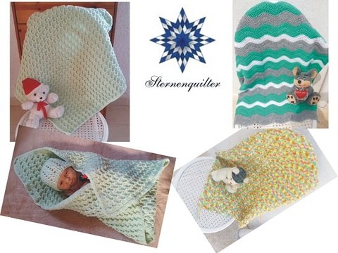 Sparset! Häkelanleitungen für 3 Babydecken