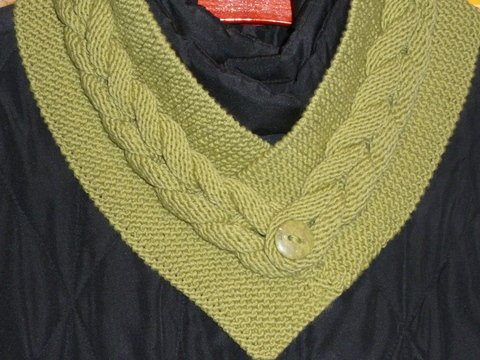 Schlingenzopf- Kragen gestrickt