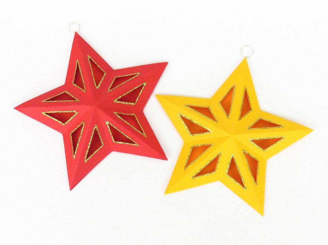 Tannenbaumanhänger – Sterne – Bastelvorlagen mit Anleitung - Bild 4