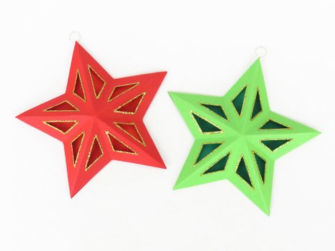 Tannenbaumanhänger – Sterne – Bastelvorlagen mit Anleitung