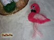 Schwamm Flamingo, für Bad und Küche, gehäkelt von Dadade