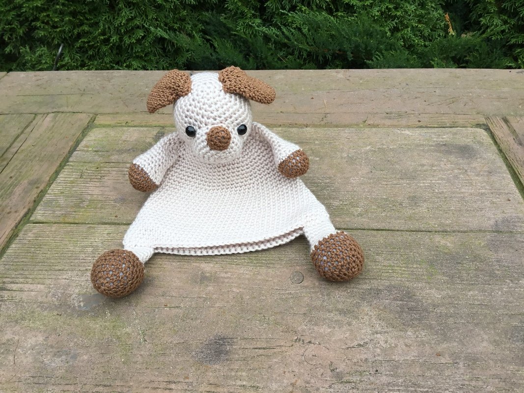 Amigirumi Doll Puppy Lovey Security Blanket Crochet Pattern - Image 3