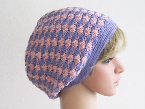 Häkelanleitung: Mädchen + Damen Mütze in 2 Farben (Größe S, M, L)