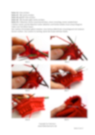 gestrickte Armstulpen mit Zierrand