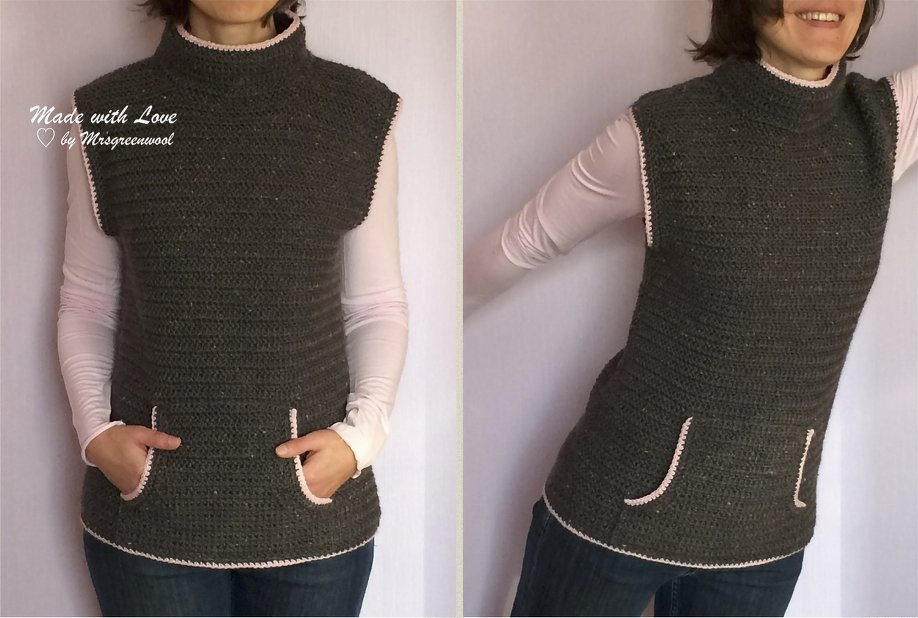 Häkelanleitung für Hoodie in 36/38 40/42 44/46