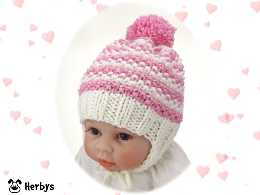 Strickanleitung Babymütze "Zuckerpuppe"